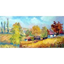 "Autumn in Kotselovo" oil in impressionism #1115505