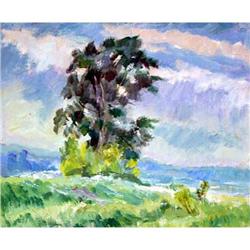 "Early morning" oil in impressionism style. #1115513