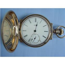 18k Elgin Man's pokctwatch hunter Case #1116063