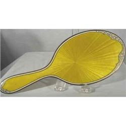 Guilloche Enamel Hand Mirror Austrian #1116078