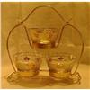 Image 1 : Libbey Gold Leaf Condiment Set with Rack #1141638