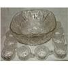 Image 1 : Vintage Punch Set Large Bowl and 12 Cups Square#1141664