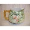 Image 1 : VERY PRETTY LIMOGES PITCHER GREEN W/APPLES ON #1142161