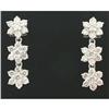 Image 1 : 2.5 CT DECO FLOWER DANGLE DIAMOND EARRINGS #1142211