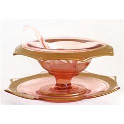 Pink Elegant Depression Glass 3 Pc Mayo #1142519