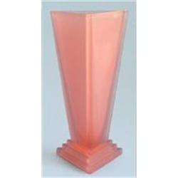 NMV Pink Satin Glass Modernistic Vase #1142521