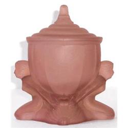 DOLLY SISTERS Pink Satin Glass Powder Jar #1142531