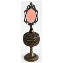 Apollo Jeweled Bronze Filigree Perfume Bottle #1142618