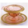 Image 1 : Cambridge Pink Depression Glass 3 Pc Mayo Set #1142640