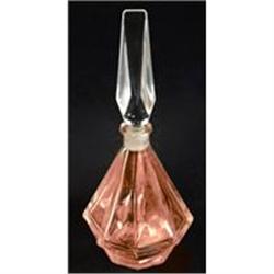 Pink & Crystal Art Deco Glass Perfume Bottle #1142690