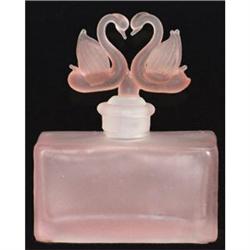 SWANS Pink Satin Glass Perfume Bottle #1142693