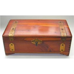 Cedar Mirrored and Satin Lined Jewelry Box  #1142720