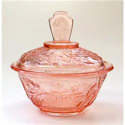Walther Glass Pink WALTRAUT Dresser Jar #1142739