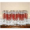 Image 1 : 11 Retro Red Polka Dot Water Juice Glasses #1142947