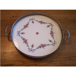 Porcelain & Metal Handled Tray #1143113