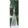 Image 1 : 18" PILGRIM CRACKLE GLASS DECANTER W FLAME STPR#1143226