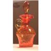 Image 1 : 6.45" RAINBOW ORANGE CRACKLE GLS CRUET W STOPPR#1143228