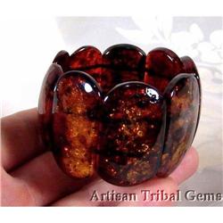 Supreme HUGE Cognac Baltic Amber Bracelet #1143237