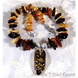 Chunky Baltic Amber Sterling Artisan Choker #1143243