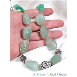 Adventurine Gemstone Sterling Necklace~134 #1143268