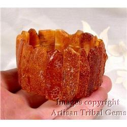 SemiPolished Baltic Amber Bracelet #1143269