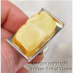 Slab of BUTTER Amber Ring of UNBELIEVABLE #1143275