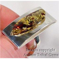 Sky Scraper~Designer Baltic Amber Sterling Ring#1143278