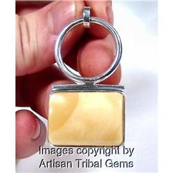 Genuine Baltic Amber Sterling Pendant #1143292