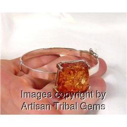 Brilliant Citrine Baltic Amber Sterling #1143301