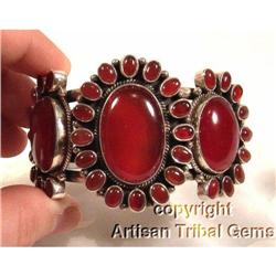 Massive Carnelain Gemstone Tribal Cuff Bracelet#1143310