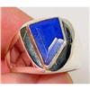 Image 1 : Handcrafted Faceted Lapis Sterling Ring #1143604