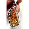 Image 1 : Richly Crafted Baltic Amber Sterling Pendant #1143703