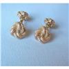 Image 1 : ESTATE "DOUBLE KNOT" 14K YELLOW GOLD CUFFLINKS #1144015