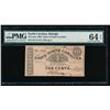 Image 1 : 1862 Ten Cent Raleigh NC Obsolete Note PMG 64EPQ