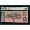 Image 1 : 1864 $5 Confederate States of America Note PMG 63EPQ