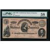 Image 1 : 1864 $100 Confederate States of America Note PMG 58