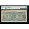 Image 2 : 1864 $100 Confederate States of America Note PMG 58
