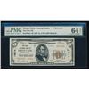 Image 1 : 1929 $5 Green Lane National Bank Note PMG 64EPQ