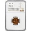 Image 1 : 1953 Proof Lincoln Wheat Cent Coin NGC PF66RD
