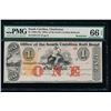 Image 1 : 1800's $1 Charleston Rail Road Note PMG 66EPQ