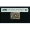 Image 1 : 5 Cent Second Issue Fractional Note PMG 63