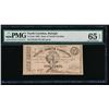 Image 1 : 1863 Five Cent Raleigh NC Obsolete Note PMG 65EPQ