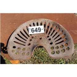 "WESTERN L. ROLLER CO" CAST SEAT