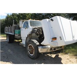 1984 FORD SINGLE AXLE TRUCK C/W DECK & REAR HITCH