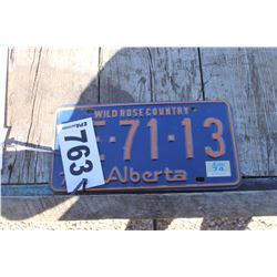 ALBERTA LICENSE PLATE (BLUE/ORANGE)