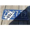 Image 1 : 1972 ALBERTA LICENSE PLATE (BLUE/WHITE)
