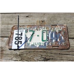 1955 SASKATCHEWAN LICENSE PLATE