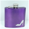 Image 1 : ST. STEEL PURPLE 6OZ JEWELED HEEL FLASK