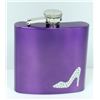 Image 1 : ST. STEEL PURPLE 6OZ JEWELED HEEL FLASK