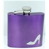 Image 1 : ST. STEEL PURPLE 6OZ JEWELED HEEL FLASK